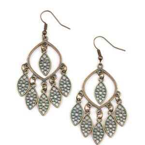 Paparazzi Artisan Garden Brass Earrings